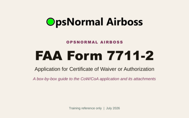 FAA Form 7711-2: The Box-by-Box Certificate of Waiver Guide
